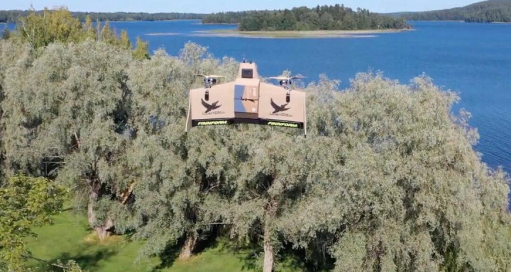 芬蘭一公司正準備向湖島居民提供無人機送報服務(圖1) 芬蘭一公司正準備向湖島居民提供無人機送報服務(圖1)